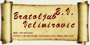 Bratoljub Velimirović vizit kartica